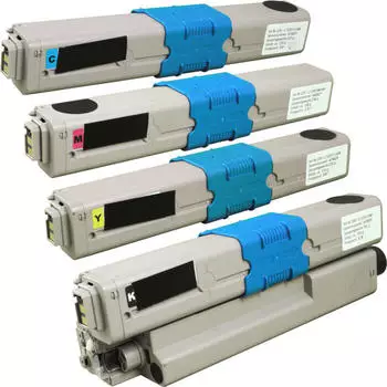 Ampertec XL-Toner 4er-Multipack CMYK, kompatibel mit Oki 44973508+9722-24 (LT2042/KIT1)
