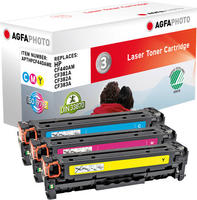 Toner HP 304A/ 305A/ 312A/ Canon 718 kompatibel cyan, magenta, gelb. 3 St&uuml;ck, 6600