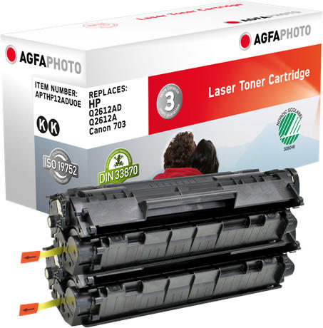 AgfaPhoto APTHP12ADUOE ersetzt HP Q2612AD Doppelpack