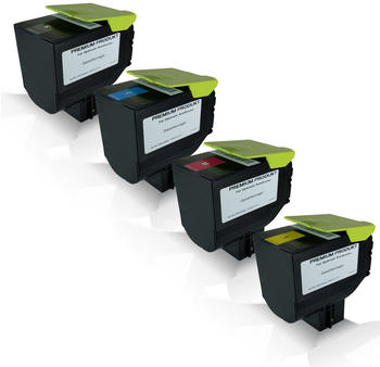 Print-Klex PR-44CX310L13 ersetzt Lexmark 80C0S10/80C0S20/80C0S30/80C0S40 4er Pack