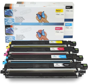 D&C ersetzt Brother TN-243BK / TN-247BK, TN-243C / TN-247C, TN-243M / TN-247M, TN-243Y / TN-247Y Sparset 4 Toner alle Farben