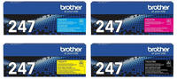Brother TN247 4er Multipack / Original Toner XL / Cyan, Gelb, Schwarz, Magenta /