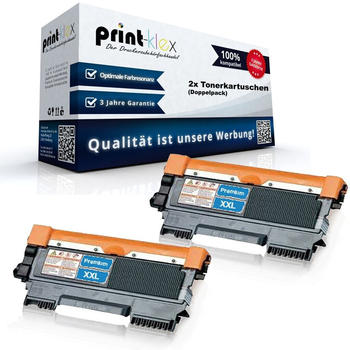 Print-Klex 2x Toner für Brother HL2130 HL2130R HL2132 HL2132R HL2135W TN2010 TN 2010 Doppelpack