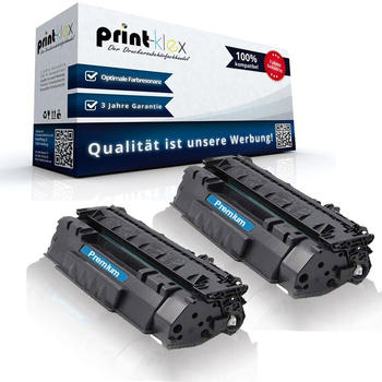 Print-Klex 2x HP LaserJet P2050 s LaserJet P2053 D LaserJet P2053 DN LaserJet P2053 s LaserJet P2053 X CE505A 05A CE 505A CE505 Black