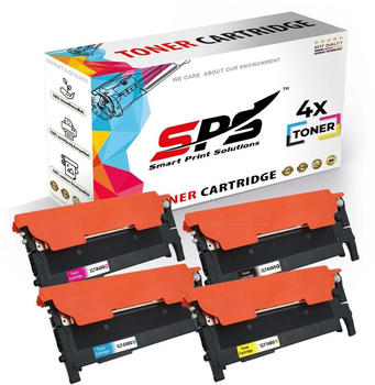 SPS Smart Print Solutions SPS 4er Multipack Set Kompatibel für Samsung CLT-C406S / C406, CLT-M406S / M406, CLT-Y406S / Y406, CLT-K406S / K406