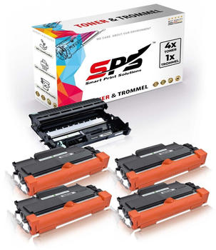 SPS Smart Print Solutions SPS 5er Multipack Set Kompatibel für Brother TN-2220, DR-2200
