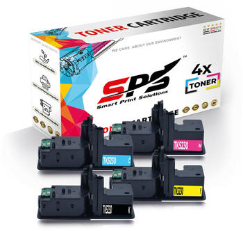 SPS Smart Print Solutions SPS 4er Multipack Set Kompatibel für Kyocera Ecosys M5521 Kyocera 1T02R90NL0 TK-5230K Schwarz, 1T02R9CNL0 TK-5230C Cyan, 1T02R9ANL0 TK-5230Y Gelb, 1T02R9BNL0 TK-5230M Magenta