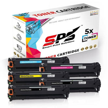 SPS 5x Multipack Set Kompatibel für HP Color Laserjet CP 1210 (125A/CB541A, CB543A, CB542A, CB540A)