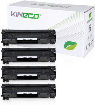 Kineco 4 Toner kompatibel zu Canon Cartridge 725 3484B002 XL Schwarz