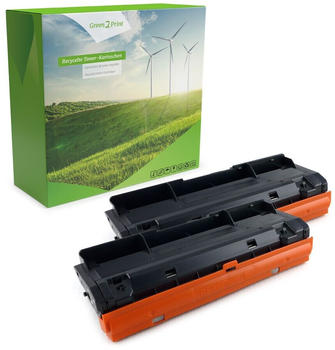 Green2Print Toner Doppelpack, 2 Kartuschen 2x 1800 Seiten ersetzt Samsung MLT-D111L, MLT-D111L/ELS, 111L, MLT-D111L, 111L