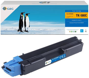 G&G TK580 Toner kompatibel mit Kyocera TK-580C Cyan 1x
