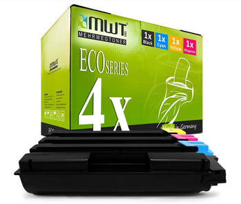 MWT Mehrwegtoner 4 Toner ersetzt Kyocera TK5140 02NR0NL0 TK5140K 02NRCNL0 TK5140C 02NRBNL0 TK5140M 02NRANL0 TK5140Y Mehrfarbig