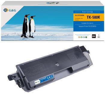 G&G TK580 Toner kompatibel mit Kyocera TK-580K Schwarz 1x