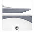 Relaxdays Topfdeckel universal flexibler Glasdeckel mit Silikonrand & Dampfloch 20-24 cm grau