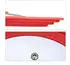 Relaxdays Topfdeckel universal Glasdeckel mit abgestuftem Silikonrand 5 x 31,5 cm rot