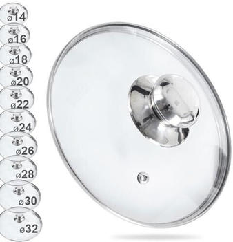 Orion Glasdeckel mit Edelstahlgriff O 16 cm