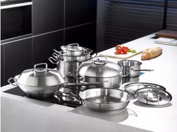 Fissler Original-Profi Collection /Edelstahl Hochraum-Deckel rund (24 cm) f&uuml;r T&ouml;pfe, Pfannen und Servierpfannen Induktion