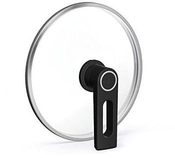 Woll Smart Lid rund 28 cm Deckelknopf mit permanenter Entlüftung, Parkfunktion, Edelstahleinfassung, transparent, backofenfest bis 250°