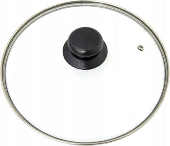 Looping-Lu Topfdeckel Glas mit Edelstahlrand Sichtdeckel mit Pfeife bruchfest Durchmesser 14 cm bis 32 cm (22 cm)