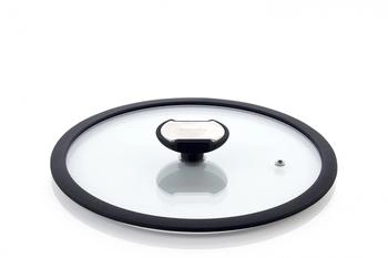 Berndes Glasdeckel Balance transparent mit schwarzem Silikonrand (007820)