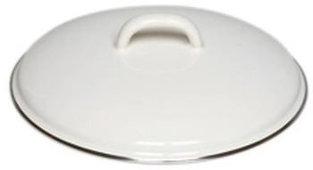 Riess Classic Deckel mit Chromrand aus Emaille 18 cm Weiss (0098-033)