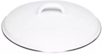 Riess Deckel mit Chromrand in weiß (14 cm)