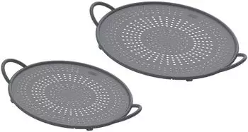 Kuhn Rikon Spritzschutz aus Silikon in grau, 2er Set