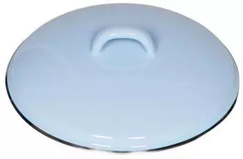 Riess Deckel aus Emaille in pastell-blau (18 cm)