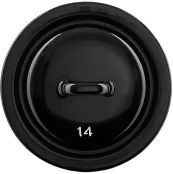 Riess Deckel aus Schwarzemaille (14 cm)