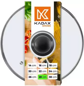 Kadax Glasdeckel mit Dampfventil, hitzebeständig, 28cm (K389)