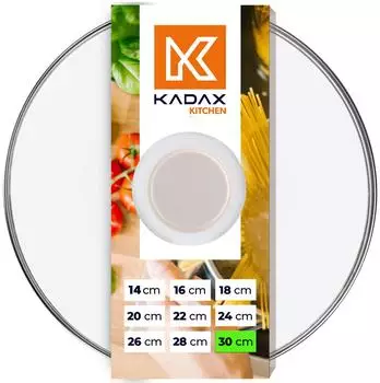 Kadax Glasdeckel Ø30cm mit Silikongriff und Dampfloch, beige (K1935)