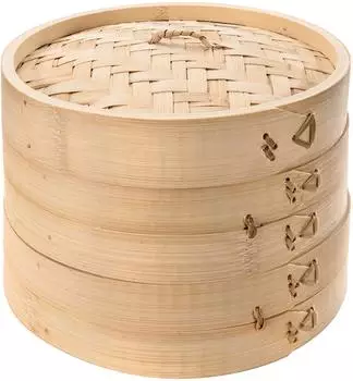 Tescoma NIKKO Dampfkorb Bambus, zweistöckig, Ø 20cm (389530)