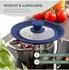 bremermann Universal-Glasdeckel mit Silikonrand, blau, 16/18/20cm