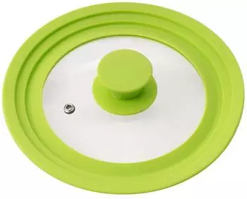 bremermann Universal-Glasdeckel mit Silikonrand, 16/18/20 cm, grün (59011)