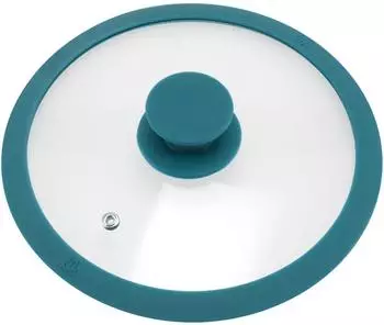 bremermann Glasdeckel mit Silikonrand f&uuml;r 20cm T&ouml;pfe und Pfannen, wasserblau (59102-V)