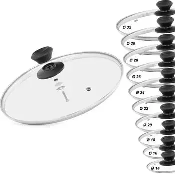 Brizoll Glasdeckel universal &Oslash;18cm, Bakelit-Griff