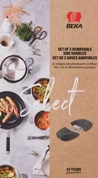 BEKA Select 2er-Set abnehmbare Griffe, grau (13608044)