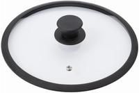 Kr&uuml;ger Deckel "Glasdeckel Saphir mit Soft-Touch-Knopf" hitzebest&auml;ndig bis 160C und