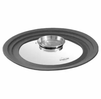Stoneline Multifunktionaler Glasdeckel mit Silikonrand (24/26/28 cm)