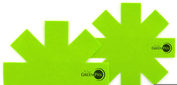 GreenPan Pfannenschutz Set 2-teilig 27/34 cm grün