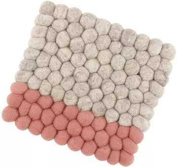 Cilio Untersetzer Lana Due quadratisch 21 x 21 beige-coral