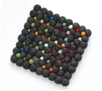 Cilio Topfuntersetzer Lana rechteckig, 21 x 2.2 x 21 cm Bunt Schwarz