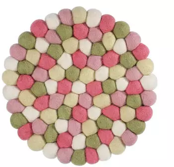 Cilio Topfuntersetzer Lana Pastello rund Filz Schafwolle &Oslash; 21 cm bunt