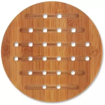 Kela Untersetzer Kian Bambus rund 1 cm Ø 20 cm Braun