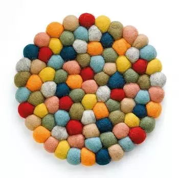 Cilio Untersetzer Lana Colore 100% Schafwolle rund 21 cm bunt