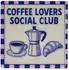 Gift Company Untersetzer Love Tiles Coffee Lover blau 11x11cm