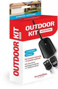 Superior Electronics Outdoor-Kit Selbstlernender Empf&auml;nger + 2 Fernbedienungen 433,92MHz