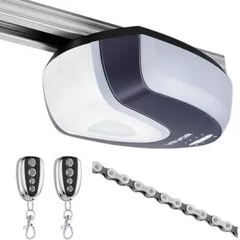 VEVOR Garagentorantrieb 600N Kettenantrieb, 2 Handsender & LED-Beleuchtung