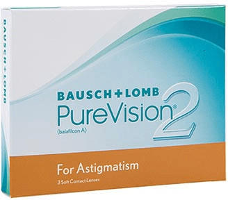 Bausch + Lomb PureVision 2 for Astigmatism (3 Linsen), BC:8.90, DIA:14.50, SPH:-9.00, CYL:-1.25, AX:90°