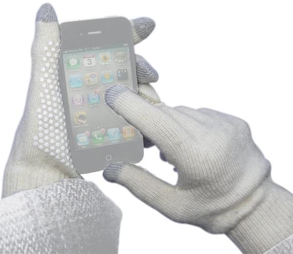 Sandberg Touchscreen Handschuhe weiß
